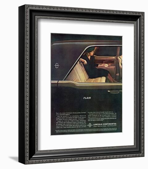 Lincoln 1962 Continental-Flair-null-Framed Art Print