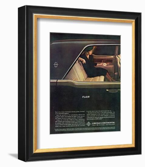 Lincoln 1962 Continental-Flair-null-Framed Art Print