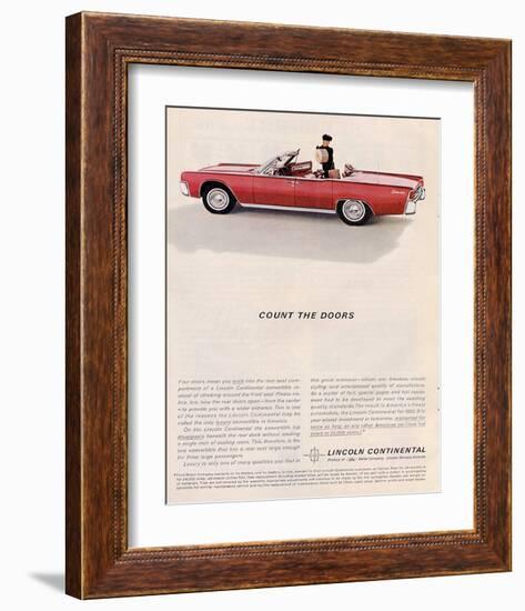 Lincoln 1962 - Count the Doors-null-Framed Art Print