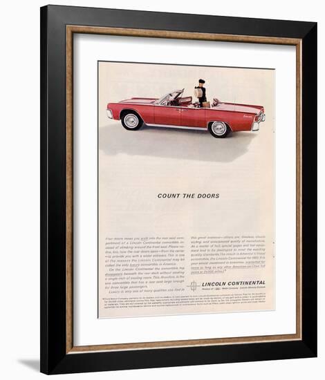 Lincoln 1962 - Count the Doors-null-Framed Art Print