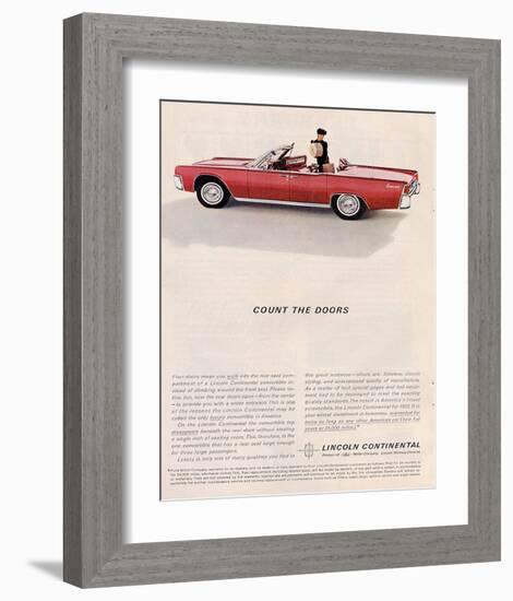 Lincoln 1962 - Count the Doors-null-Framed Art Print