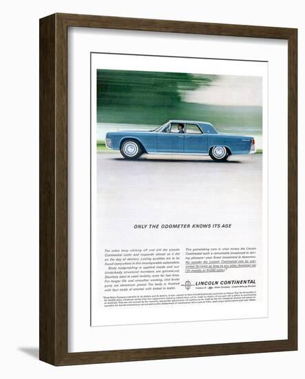 Lincoln 1962 Odometer Knows…-null-Framed Art Print