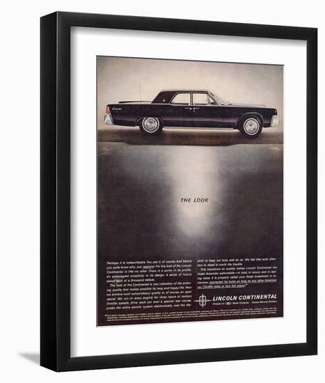 Lincoln 1962 - the Look-null-Framed Art Print