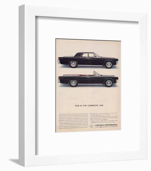 Lincoln 1963 - Complete Line-null-Framed Art Print