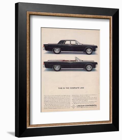 Lincoln 1963 - Complete Line-null-Framed Art Print