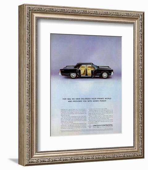 Lincoln 1963 - Private World-null-Framed Premium Giclee Print