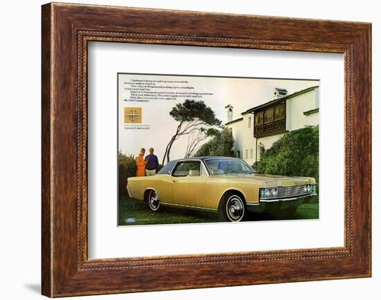 Lincoln 1968 Coupe Roof Line-null-Framed Art Print