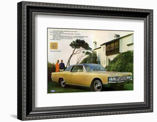 Lincoln 1968 Coupe Roof Line-null-Framed Art Print