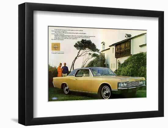 Lincoln 1968 Coupe Roof Line-null-Framed Art Print