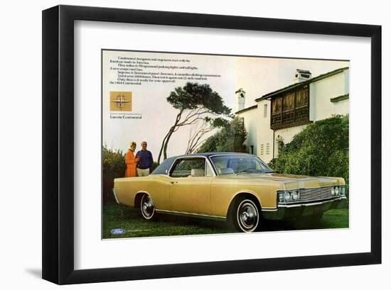 Lincoln 1968 Coupe Roof Line-null-Framed Art Print