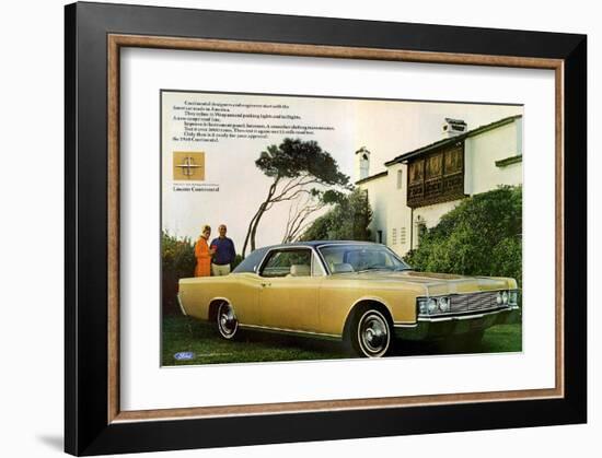 Lincoln 1968 Coupe Roof Line-null-Framed Art Print