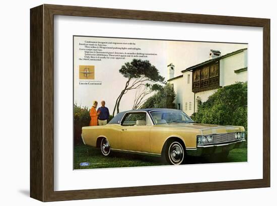 Lincoln 1968 Coupe Roof Line-null-Framed Art Print