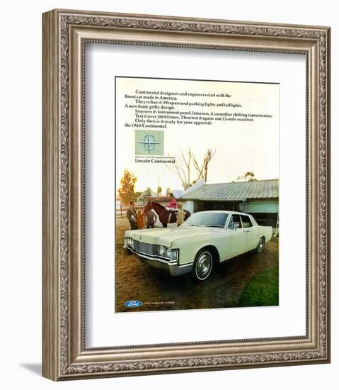 Lincoln 1968 Distinguished Car-null-Framed Premium Giclee Print