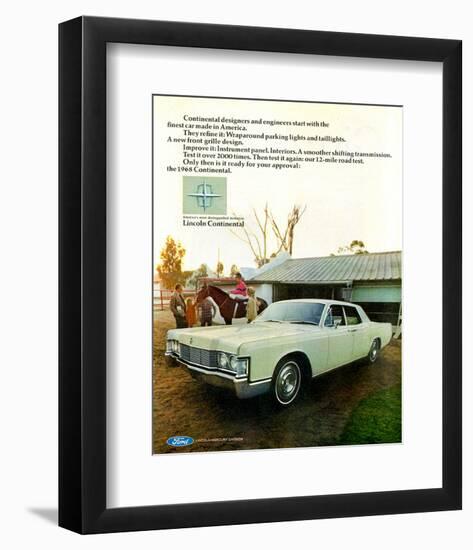 Lincoln 1968 Distinguished Car-null-Framed Premium Giclee Print