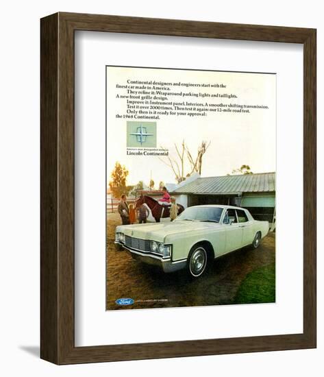 Lincoln 1968 Distinguished Car-null-Framed Premium Giclee Print