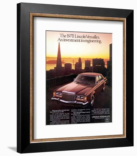 Lincoln 1978 An Investment-null-Framed Art Print