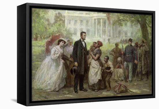 Lincoln and the Contraband-Jean Leon Gerome Ferris-Framed Premier Image Canvas