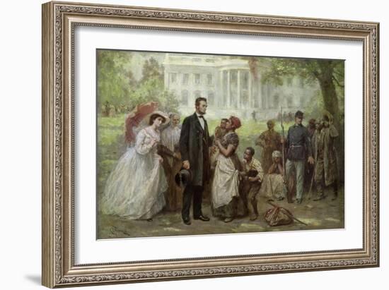 Lincoln and the Contraband-Jean Leon Gerome Ferris-Framed Giclee Print
