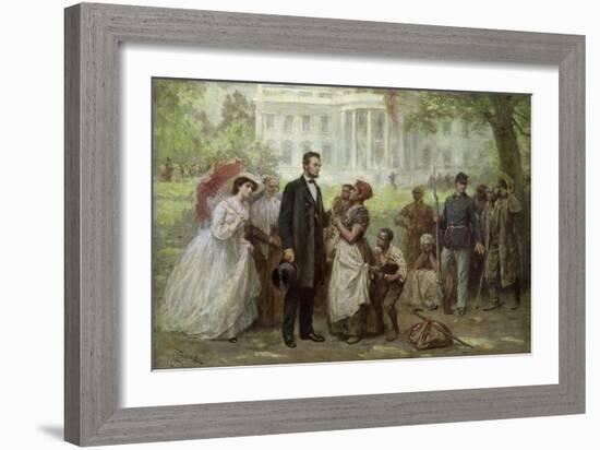 Lincoln and the Contraband-Jean Leon Gerome Ferris-Framed Giclee Print