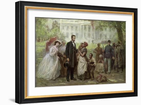 Lincoln and the Contraband-Jean Leon Gerome Ferris-Framed Giclee Print