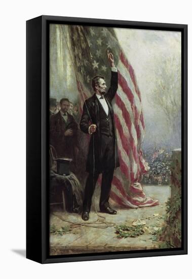 Lincoln at Independence Hall-Jean Leon Gerome Ferris-Framed Premier Image Canvas