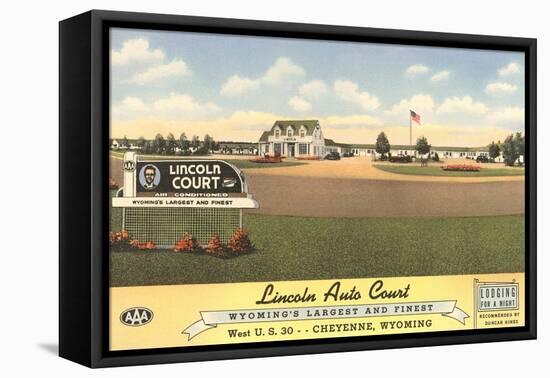 Lincoln Auto Court, Cheyenne, Wyoming-null-Framed Stretched Canvas