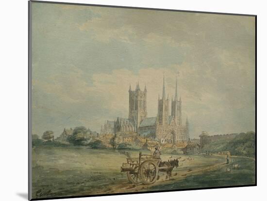 Lincoln Cathedral, 1797 (W/C on Paper)-Thomas Girtin-Mounted Giclee Print