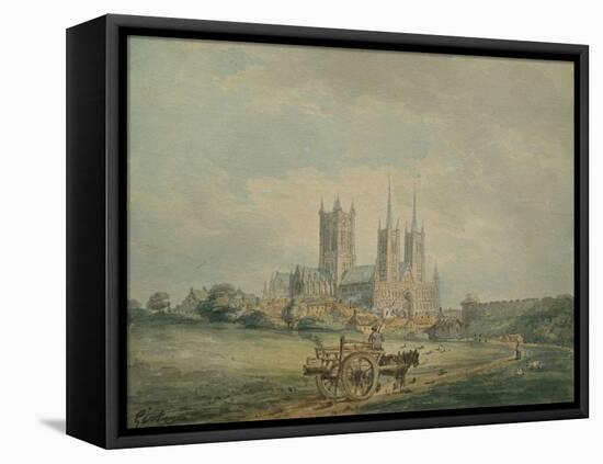 Lincoln Cathedral, 1797 (W/C on Paper)-Thomas Girtin-Framed Premier Image Canvas