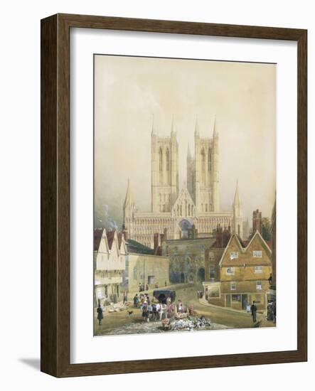 Lincoln Cathedral, 19th Century-Peter De Wint-Framed Giclee Print