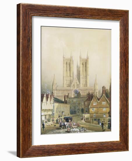 Lincoln Cathedral, 19th Century-Peter De Wint-Framed Giclee Print