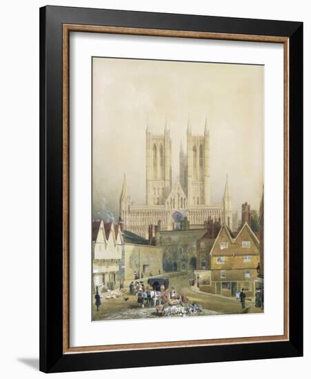 Lincoln Cathedral, 19th Century-Peter De Wint-Framed Giclee Print