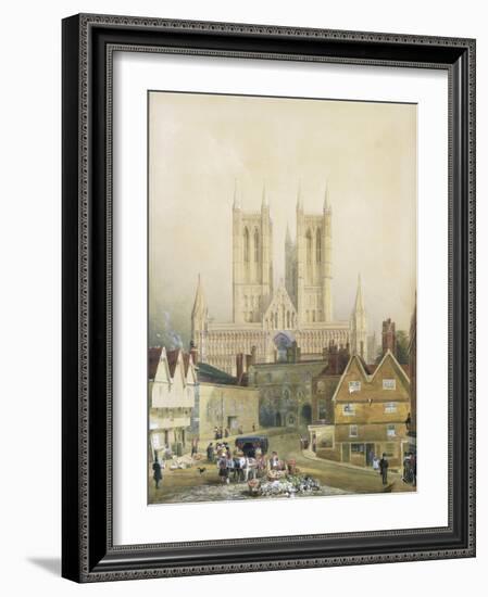 Lincoln Cathedral, 19th Century-Peter De Wint-Framed Giclee Print