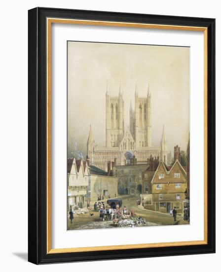 Lincoln Cathedral, 19th Century-Peter De Wint-Framed Giclee Print