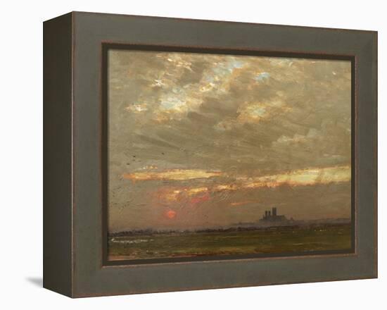 Lincoln Cathedral at Sunset, 1912-Albert Goodwin-Framed Premier Image Canvas