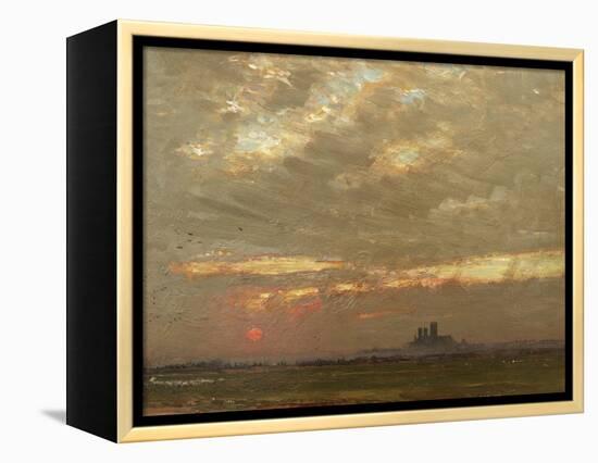 Lincoln Cathedral at Sunset, 1912-Albert Goodwin-Framed Premier Image Canvas