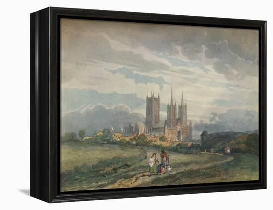 'Lincoln Cathedral', c1795-Thomas Girtin-Framed Premier Image Canvas