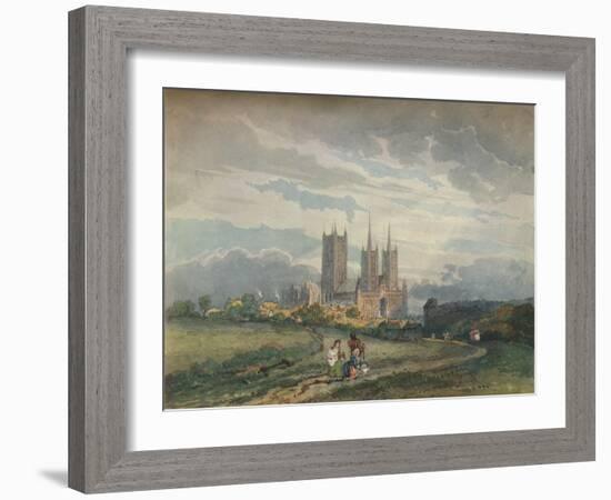 'Lincoln Cathedral', c1795-Thomas Girtin-Framed Giclee Print