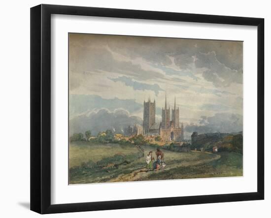 'Lincoln Cathedral', c1795-Thomas Girtin-Framed Giclee Print