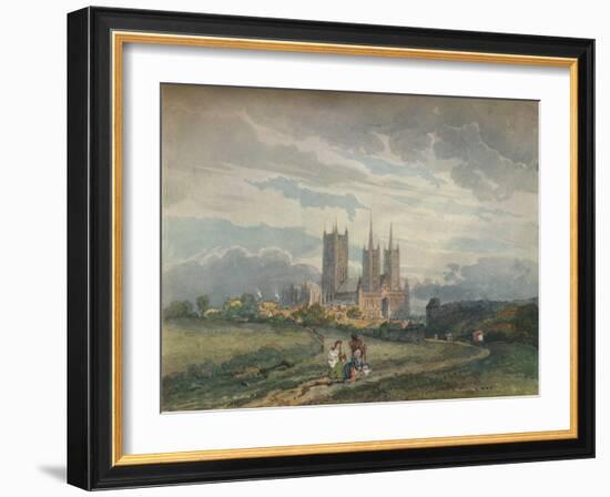'Lincoln Cathedral', c1795-Thomas Girtin-Framed Giclee Print