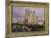 Lincoln Cathedral from the North West, Lincolnshire, England, 19th Century-Frederick Mackenzie-Mounted Giclee Print