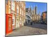 Lincoln Cathedral viewed from Exchequer Gate with red telephone visible, Lincoln, Lincolnshire, Eng-Frank Fell-Mounted Photographic Print