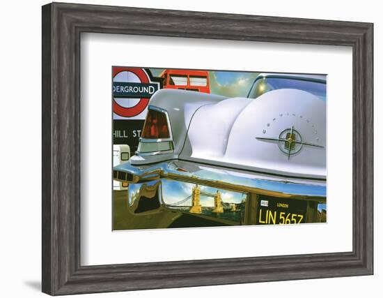 Lincoln Continental '56 in London-Graham Reynold-Framed Art Print