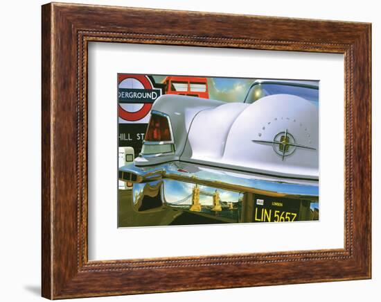 Lincoln Continental '56 in London-Graham Reynold-Framed Art Print