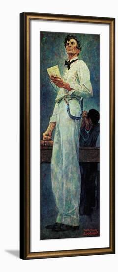 Lincoln for the Defense-Norman Rockwell-Framed Giclee Print