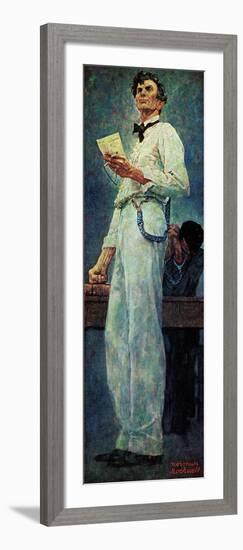 Lincoln for the Defense-Norman Rockwell-Framed Giclee Print