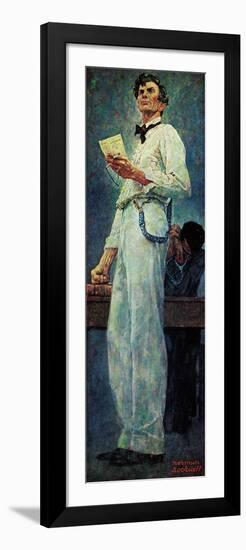 Lincoln for the Defense-Norman Rockwell-Framed Giclee Print