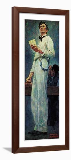 Lincoln for the Defense-Norman Rockwell-Framed Giclee Print