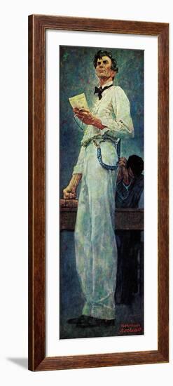 Lincoln for the Defense-Norman Rockwell-Framed Giclee Print