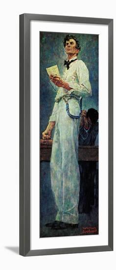 Lincoln for the Defense-Norman Rockwell-Framed Giclee Print