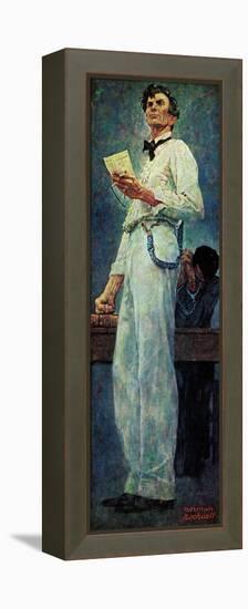 Lincoln for the Defense-Norman Rockwell-Framed Premier Image Canvas